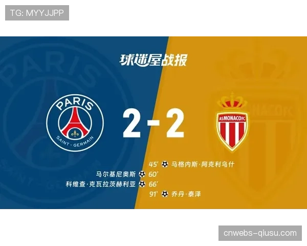 前瞻：巴黎圣日耳曼迎战摩纳哥，冠军争夺或将进入白热化